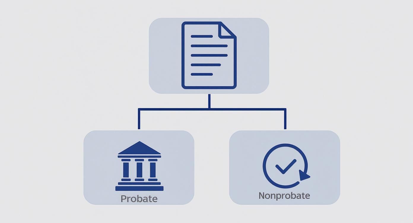 Infographic about probate and nonprobate assets