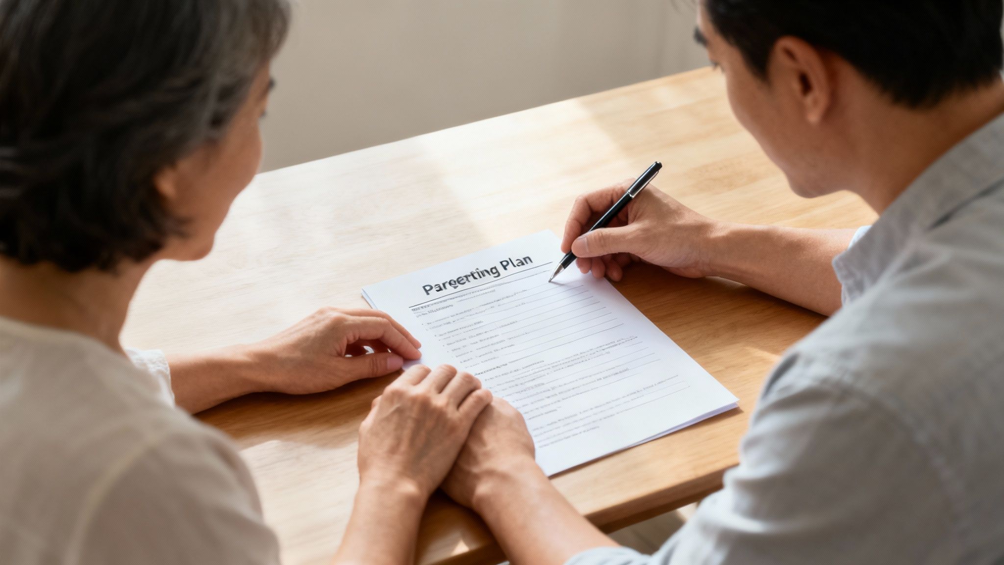 A legal document and a gavel, symbolizing the legal framework of Joint Managing Conservatorship in Texas.