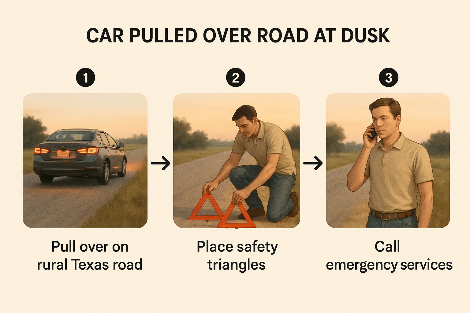 Infographic about steps after a car accident