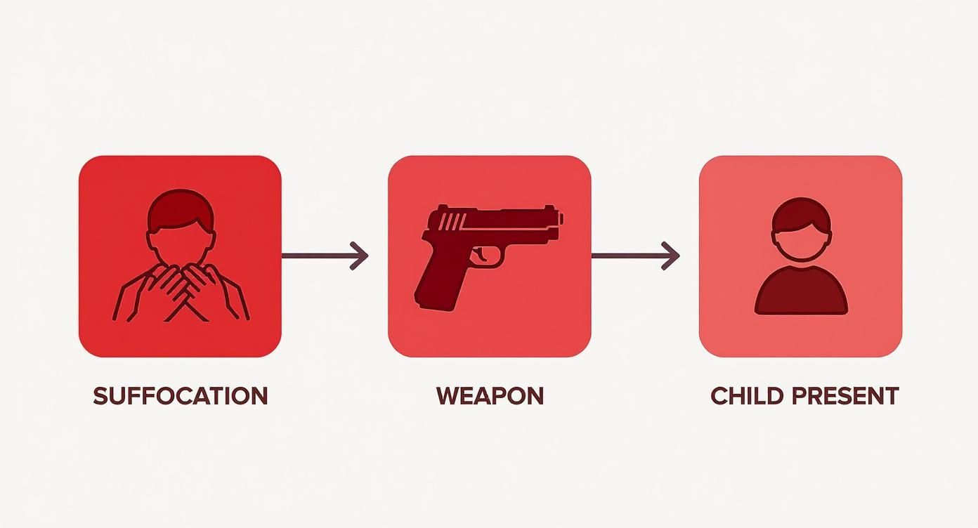 Infographic about charges for domestic violence in texas