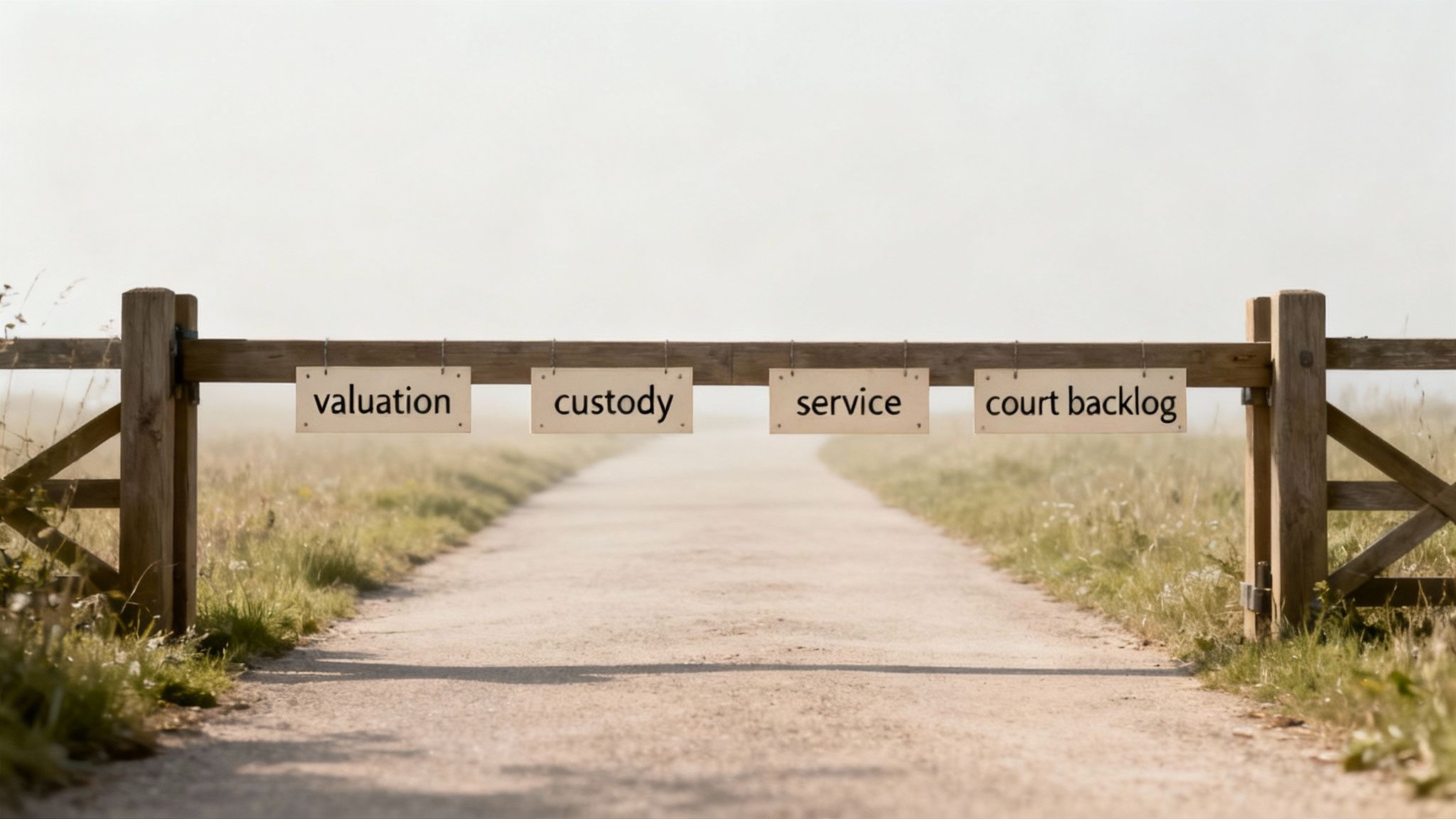 A gavel and law books on a wooden desk, symbolizing the court process.