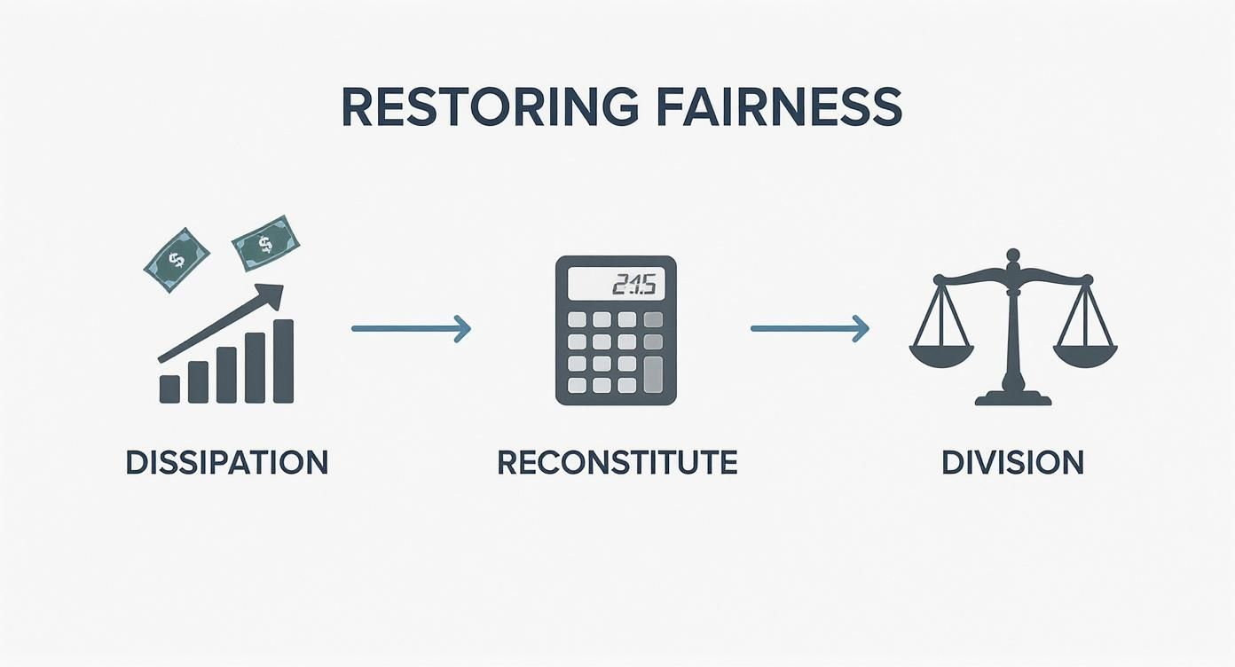 Infographic about dissipation of assets