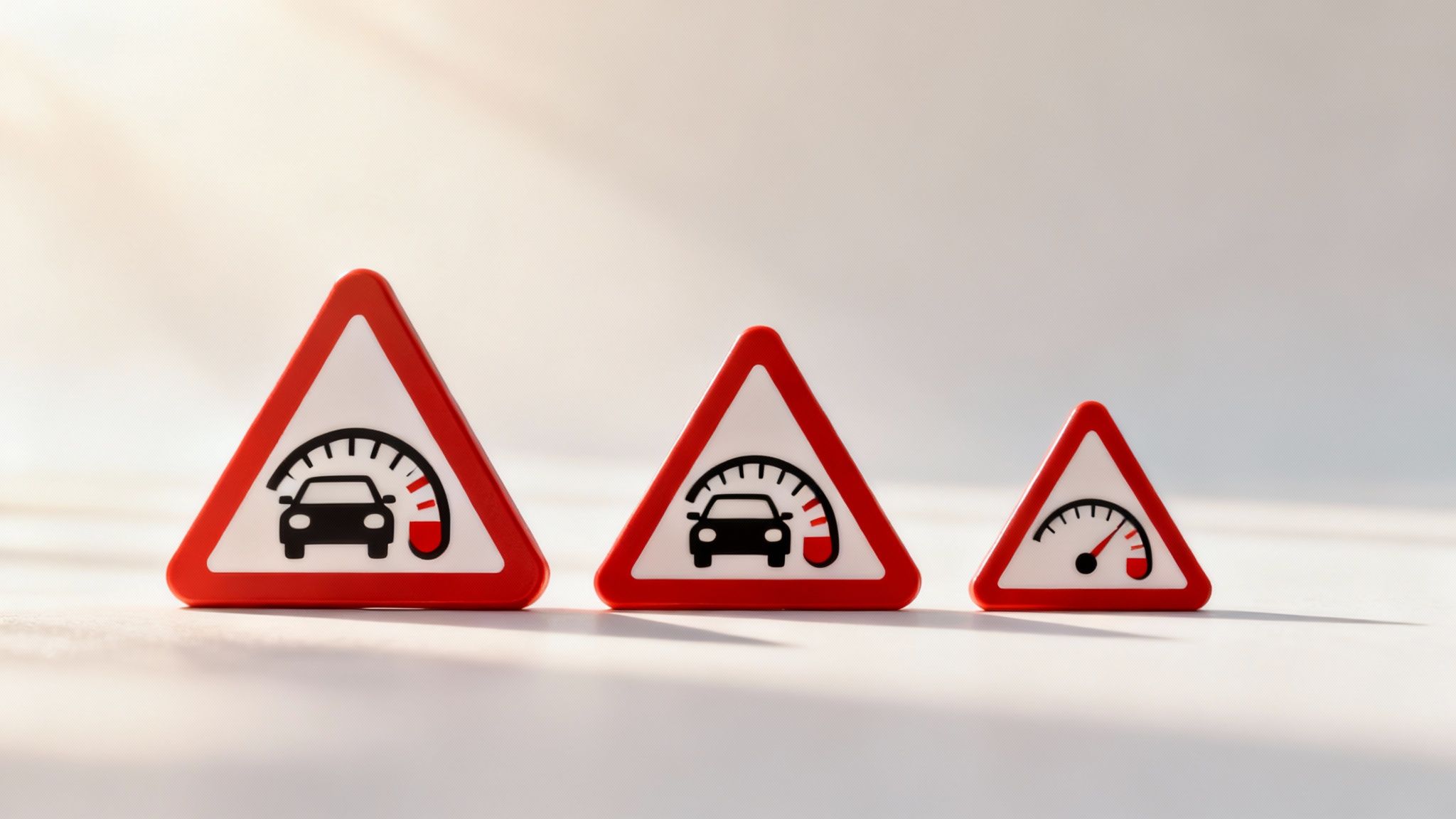 Traffic warning signs indicating speeding, emphasizing the serious consequences of DUI offenses in Texas.