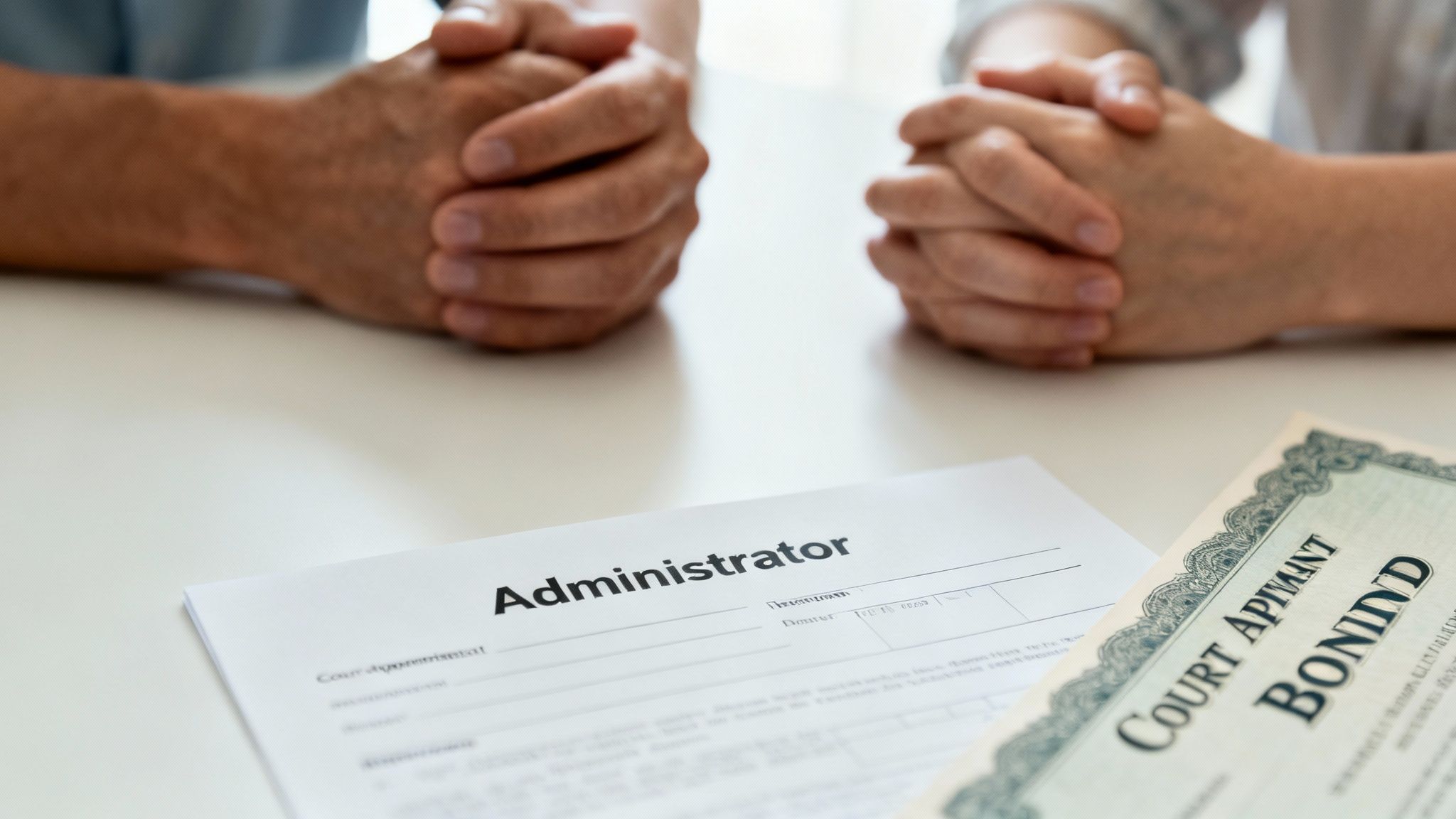 Family members discussing legal documents with an attorney