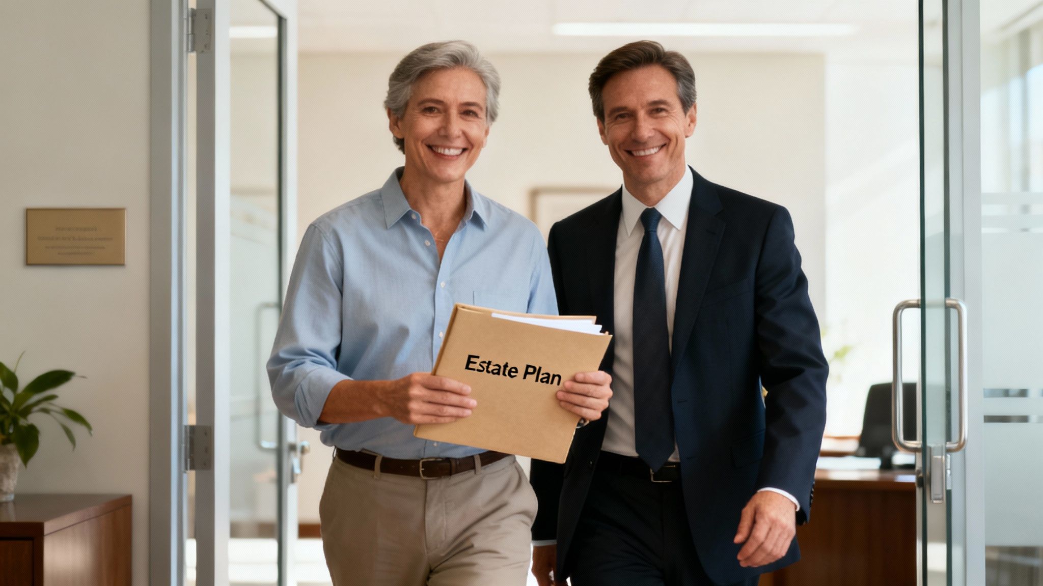 A family enjoying a moment together in a park, representing the future an estate plan protects.