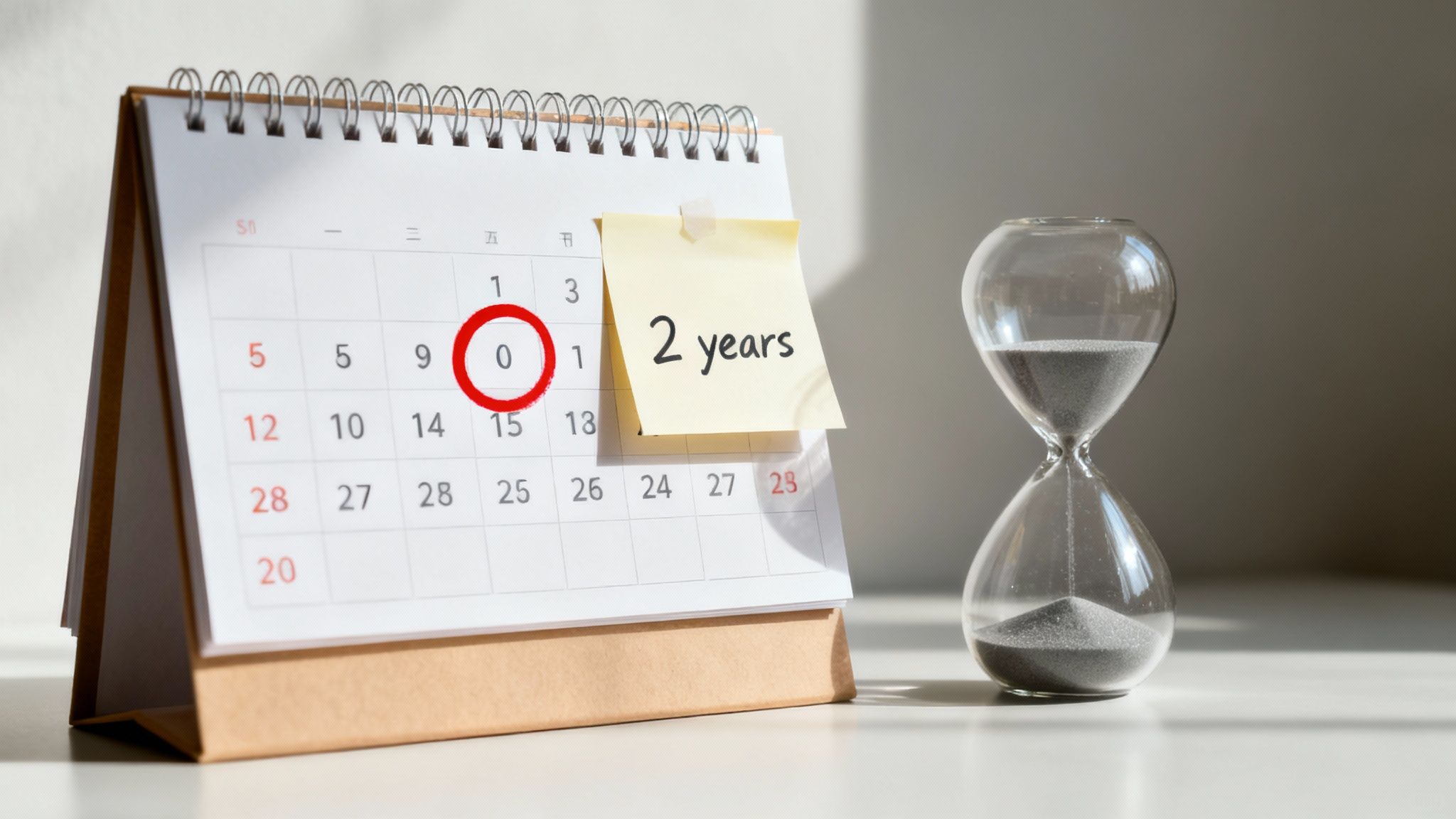 A close-up shot of a calendar with a red circle around a date, symbolizing a critical deadline.