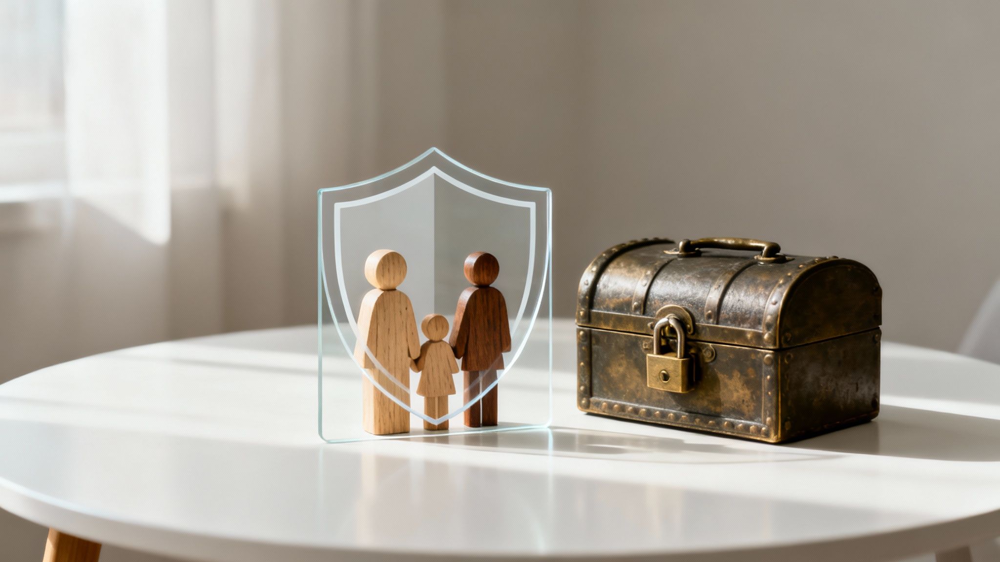A family looking at a document together, representing legacy planning
