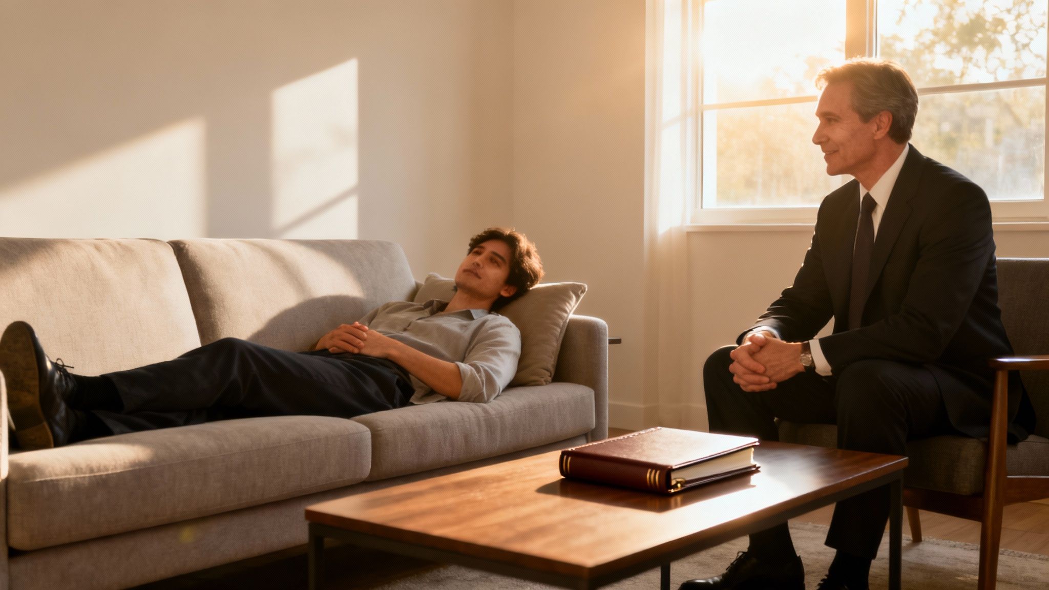 A compassionate attorney from The Law Office of Bryan Fagan, PLLC, offering reassurance to a client.