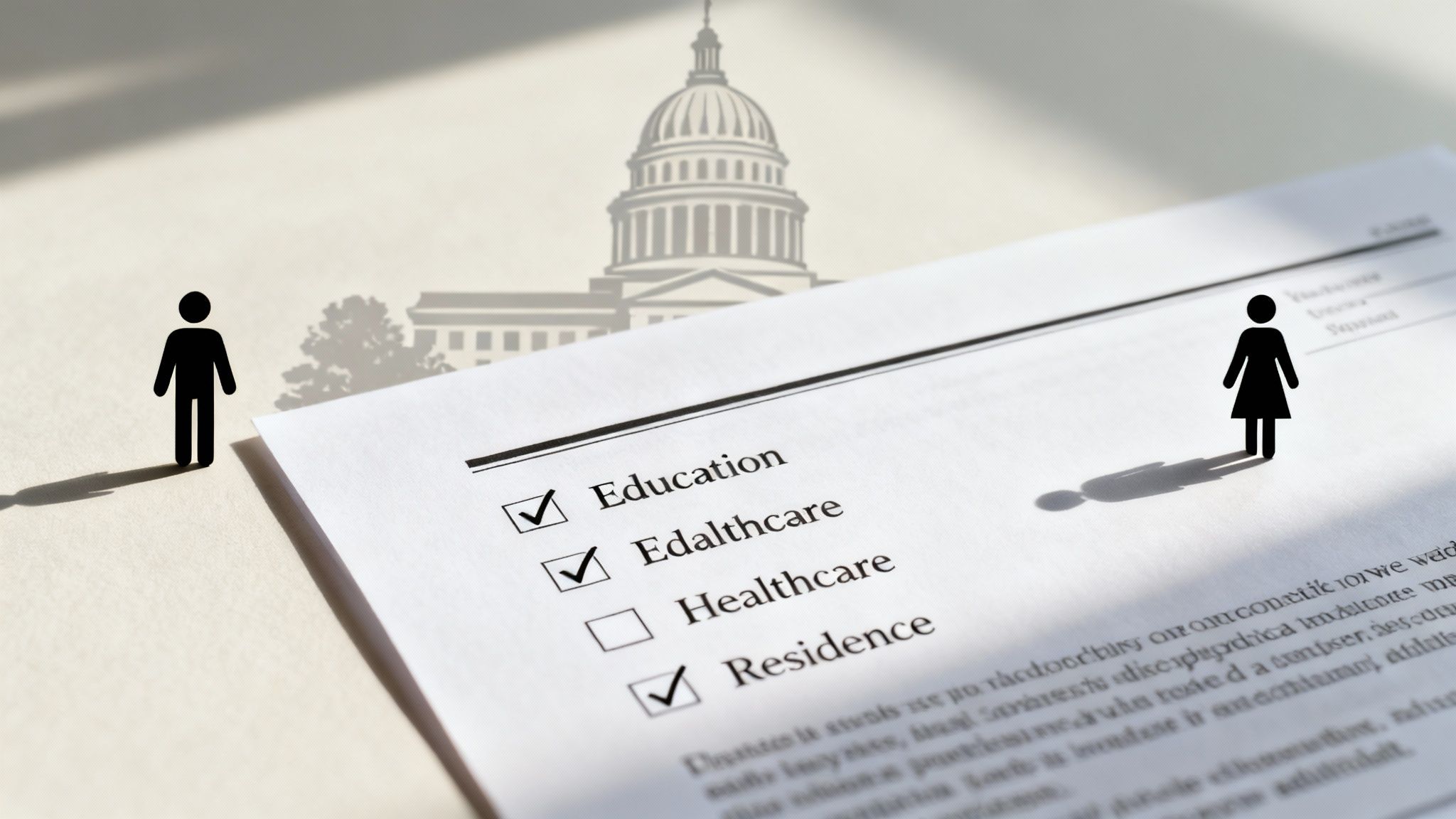 A parent and child looking at a legal document together, symbolizing the rights and duties outlined in a custody order.