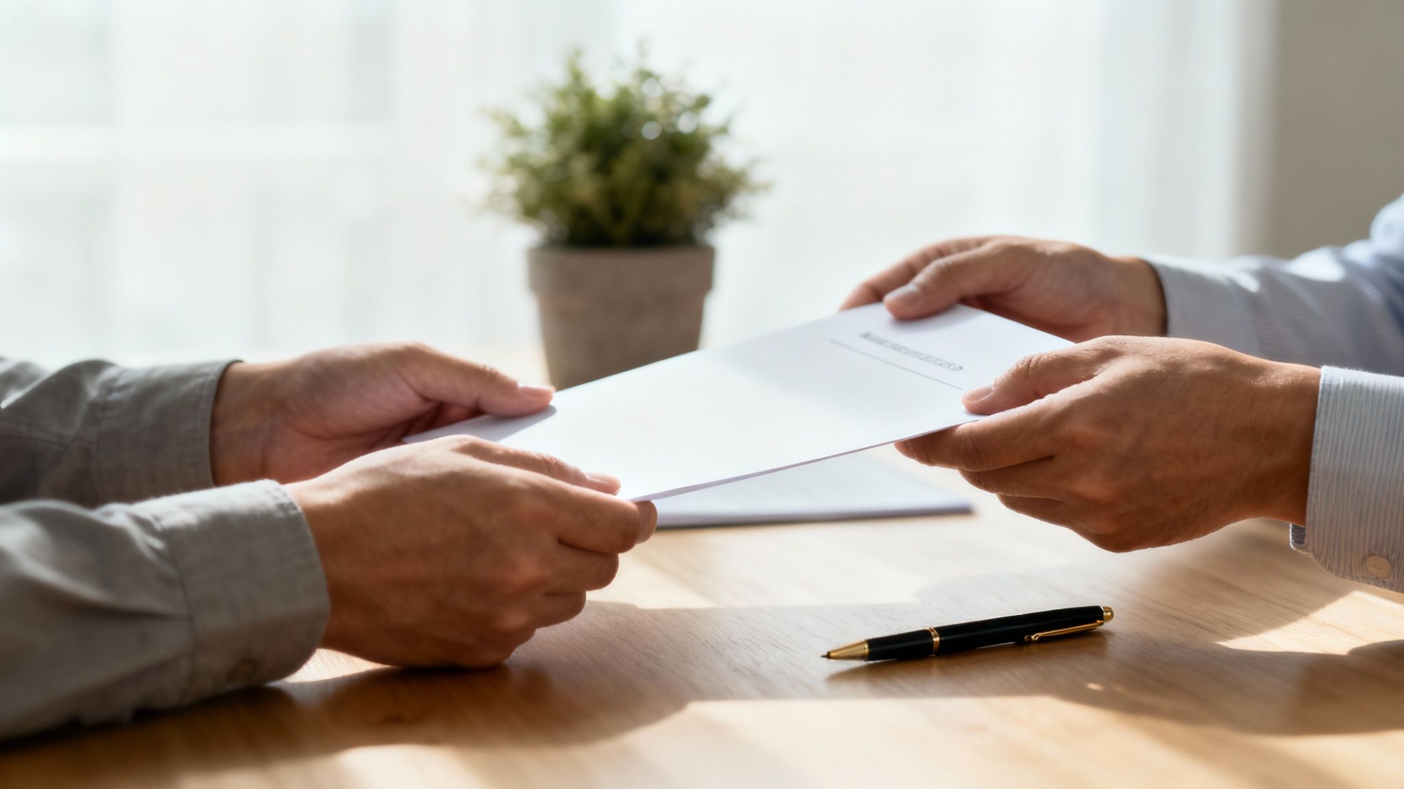A family law attorney compassionately explaining a document to a young couple.