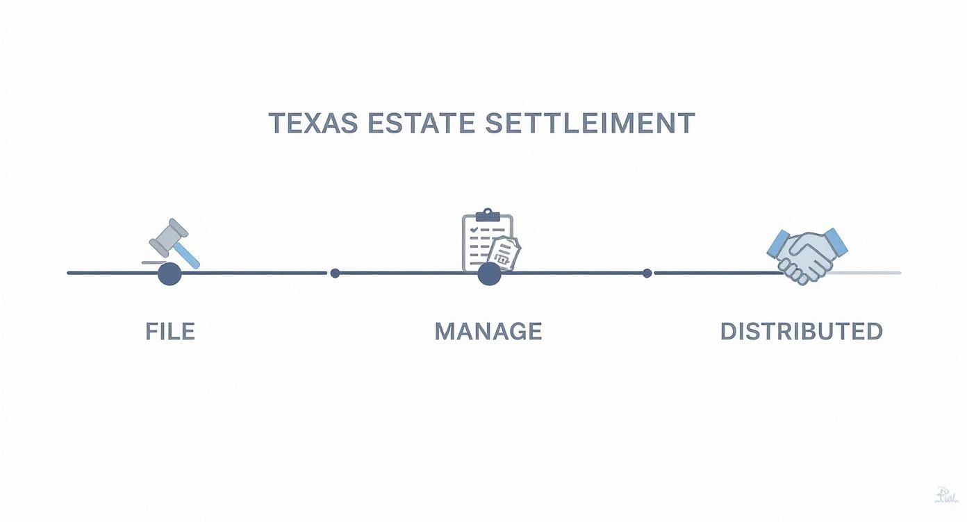 Infographic about estate settlement timeline