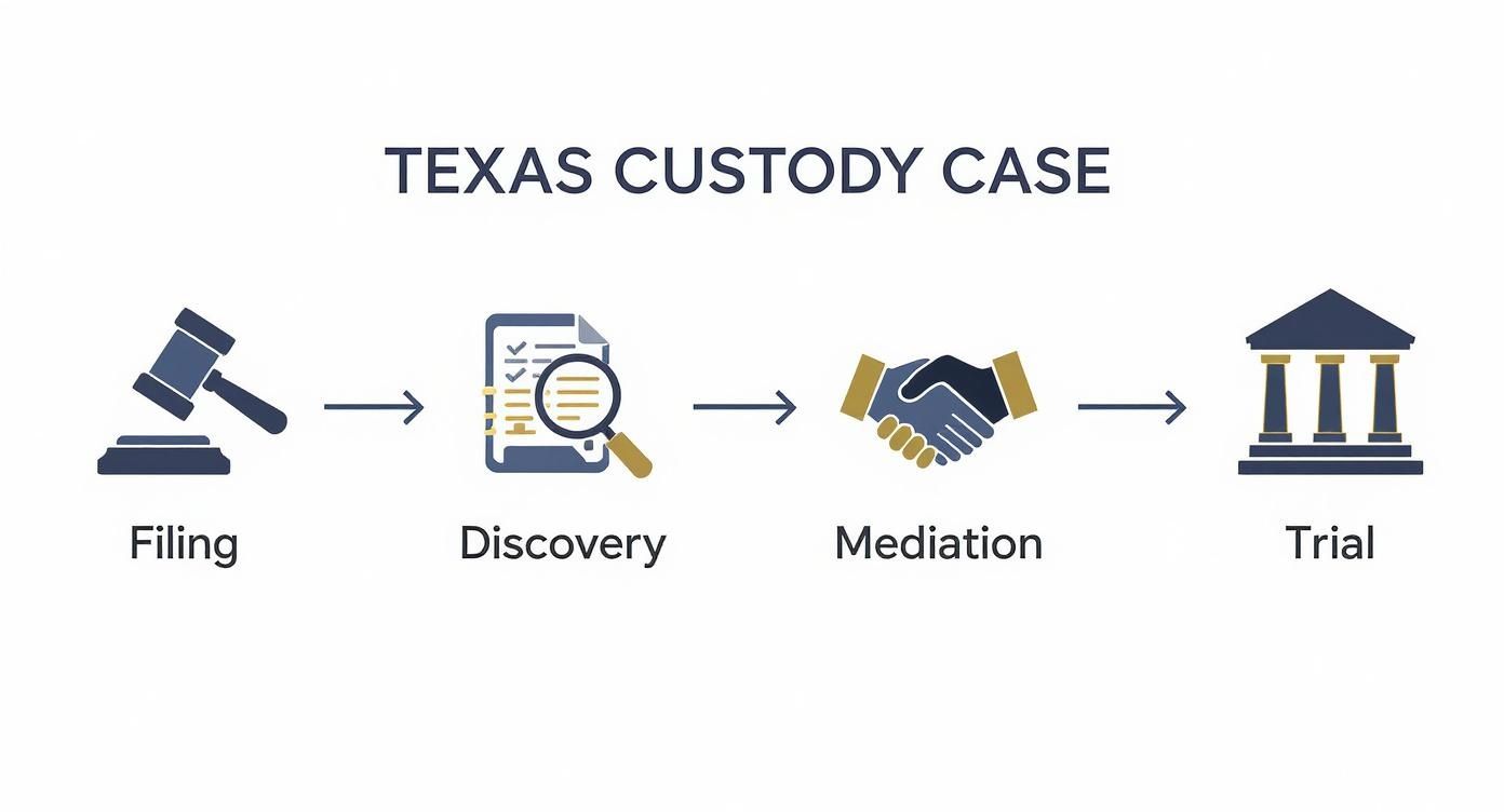 Infographic about joint custody texas