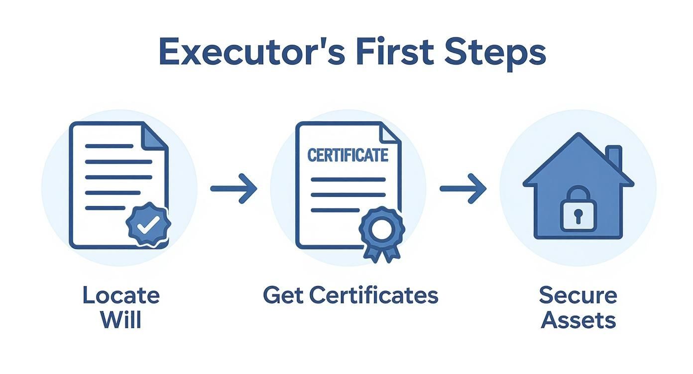Infographic about what are the duties of a will executor
