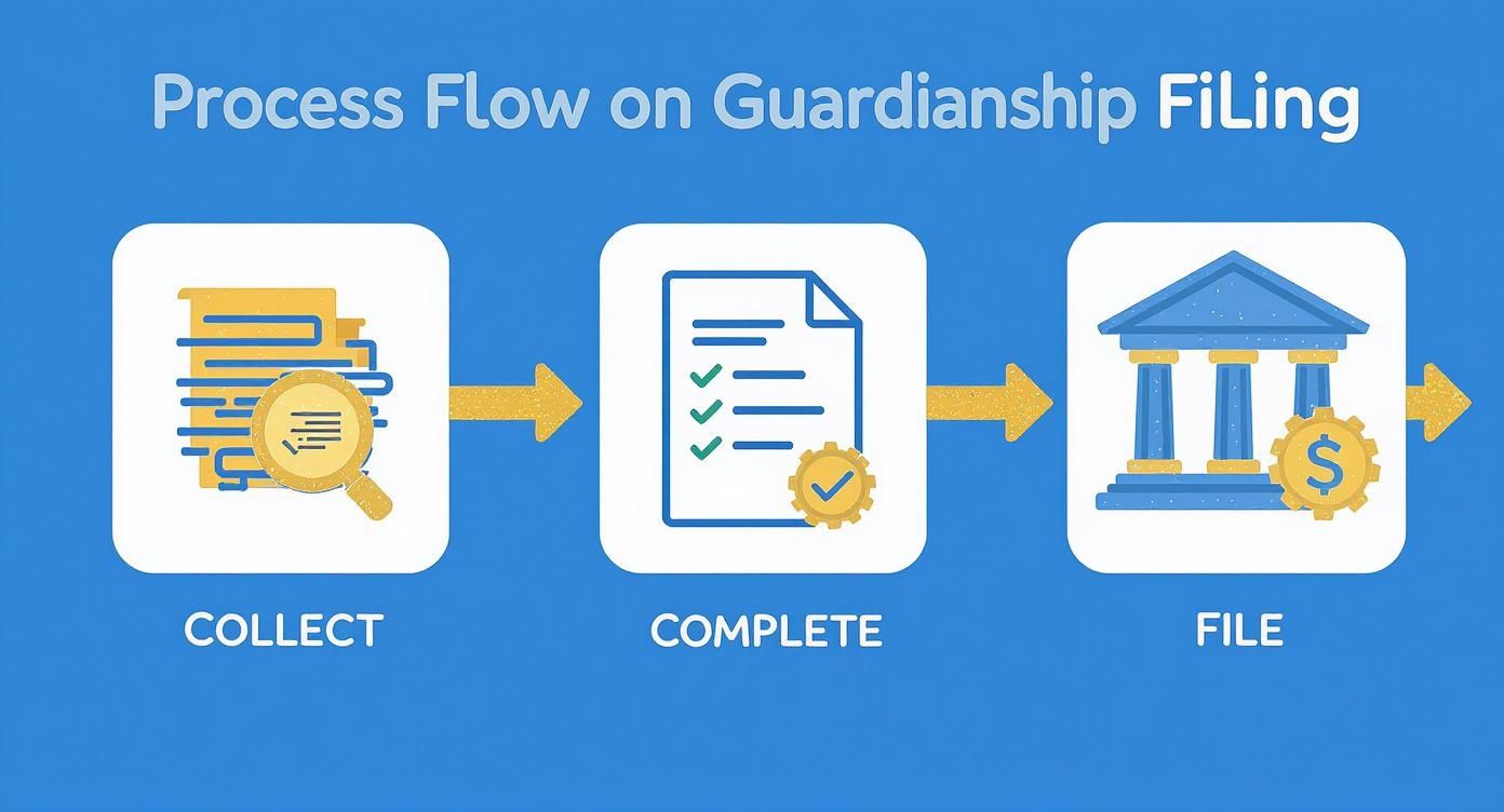 Infographic about how to file for guardianship