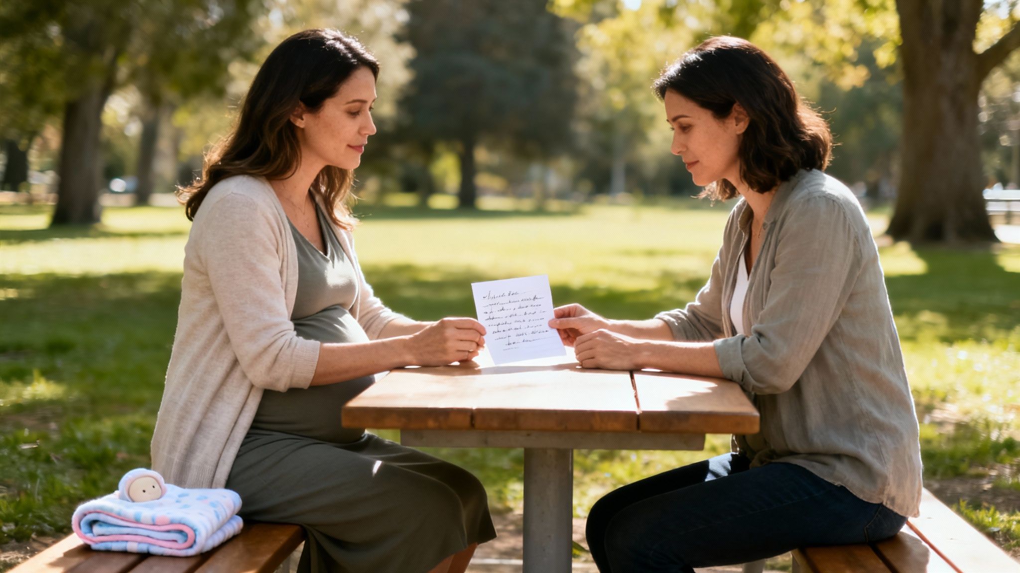 A hopeful couple holding hands, symbolizing connection and empathy.