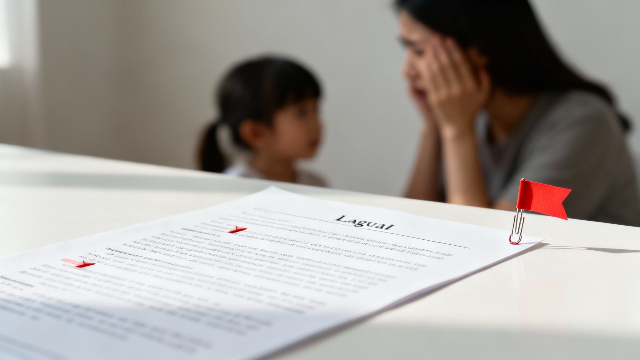 Red flags on a beach, symbolizing warning signs.