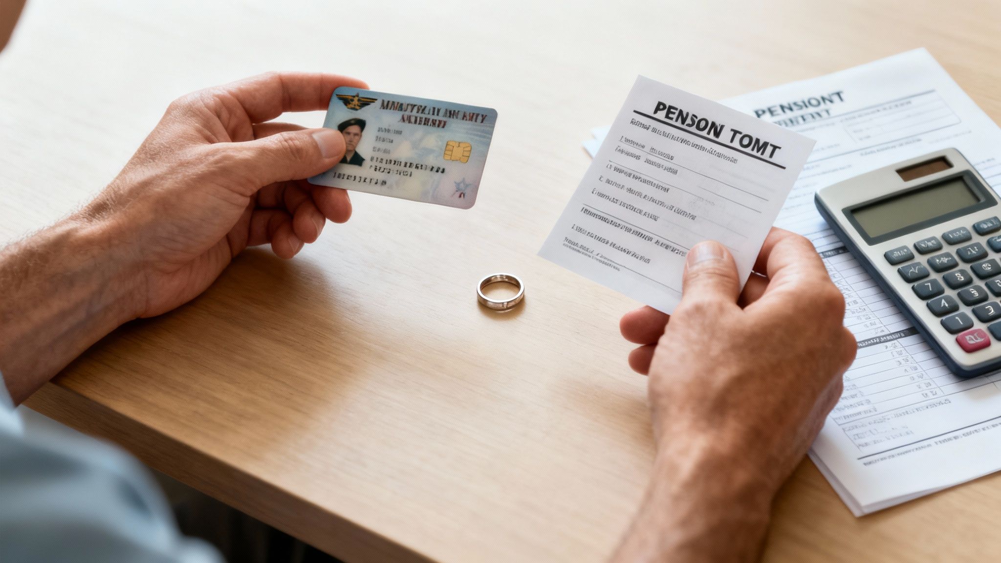 Two military personnel shaking hands in front of a flag