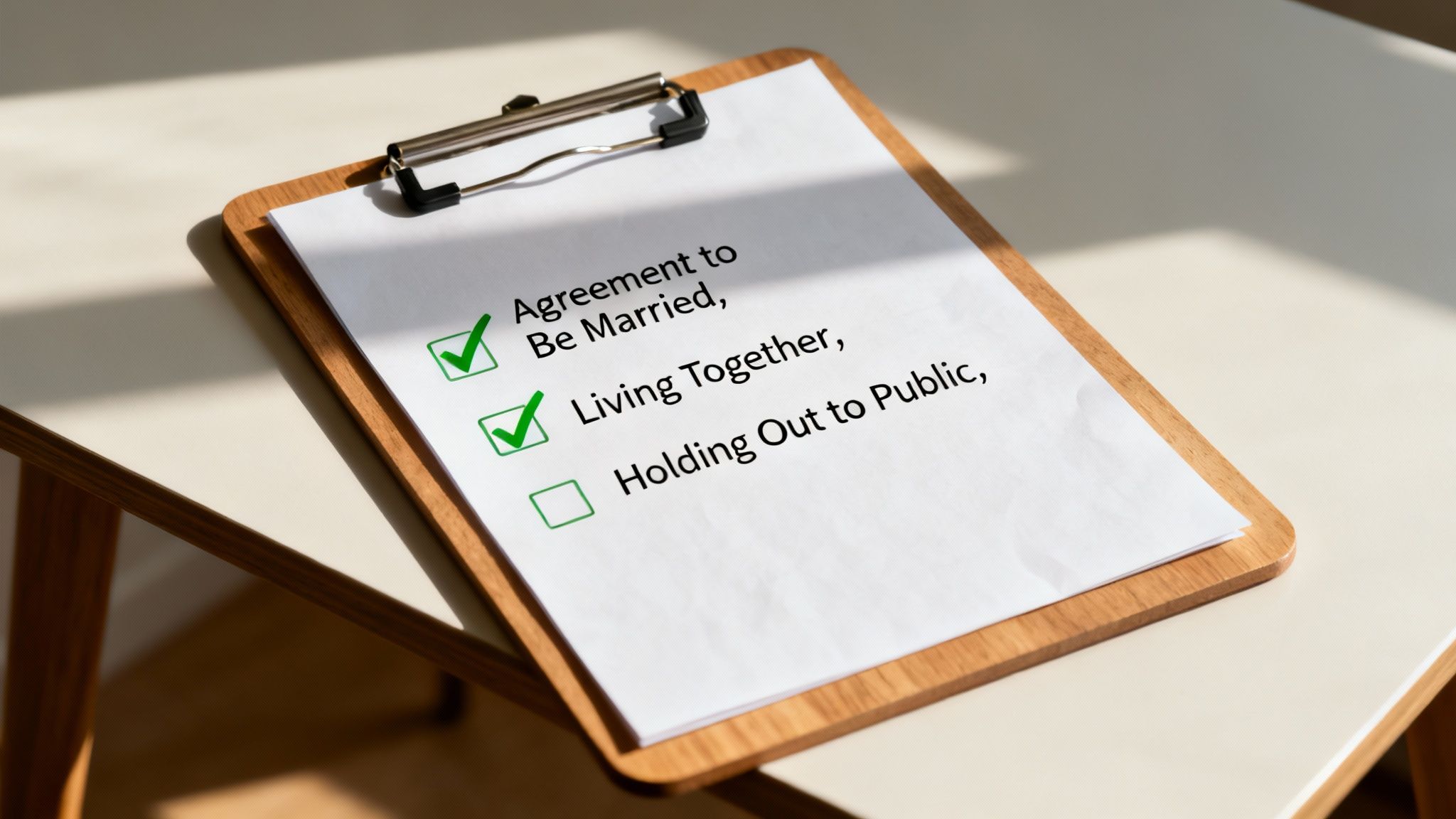 A couple holding hands while reviewing legal documents on a table.