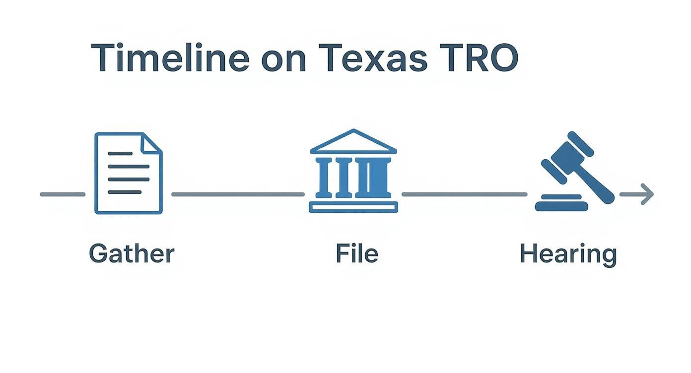 Infographic about texas temporary restraining order