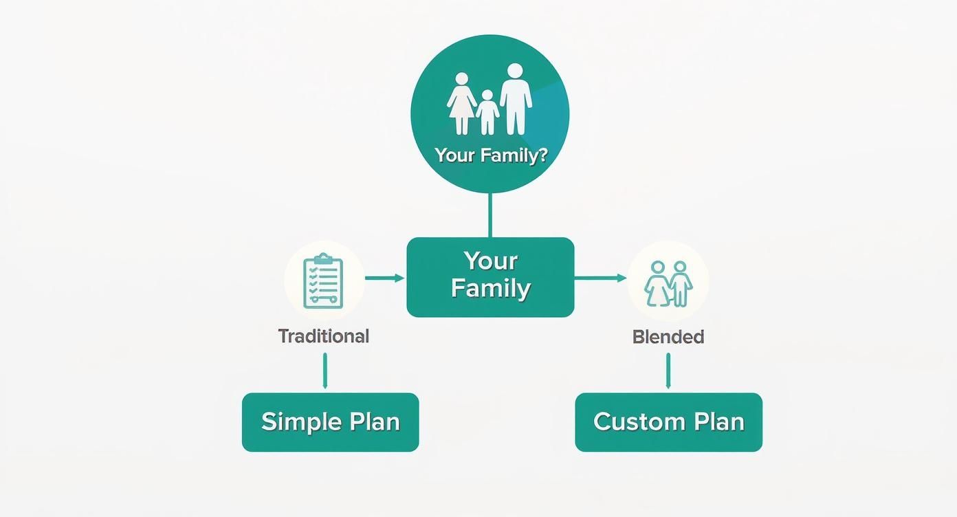 Infographic about estate planning for blended family