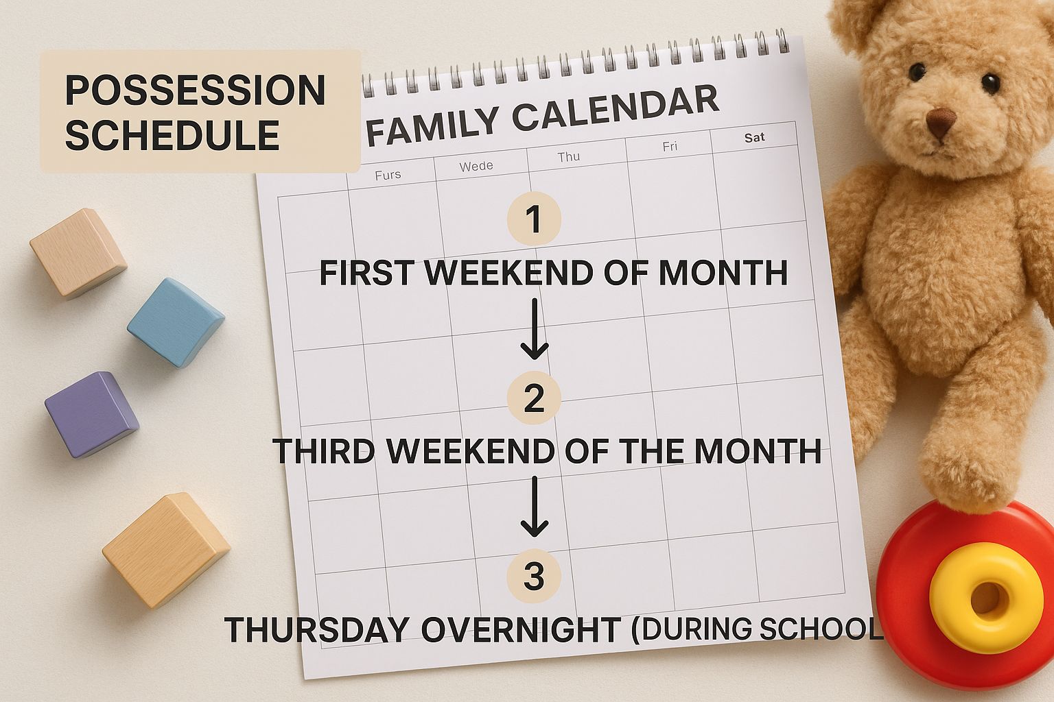 Infographic about child visitation rights for fathers