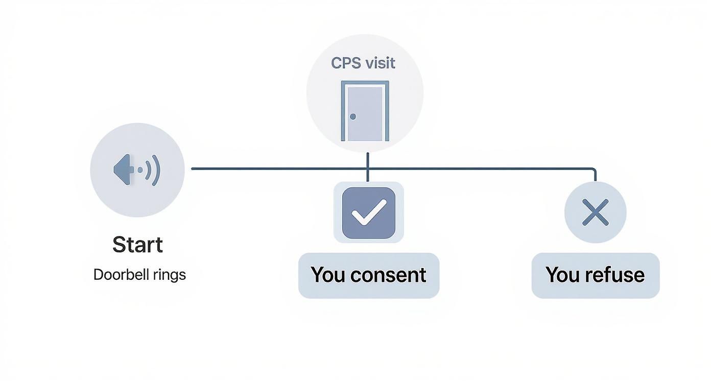 Infographic about texas cps investigation process