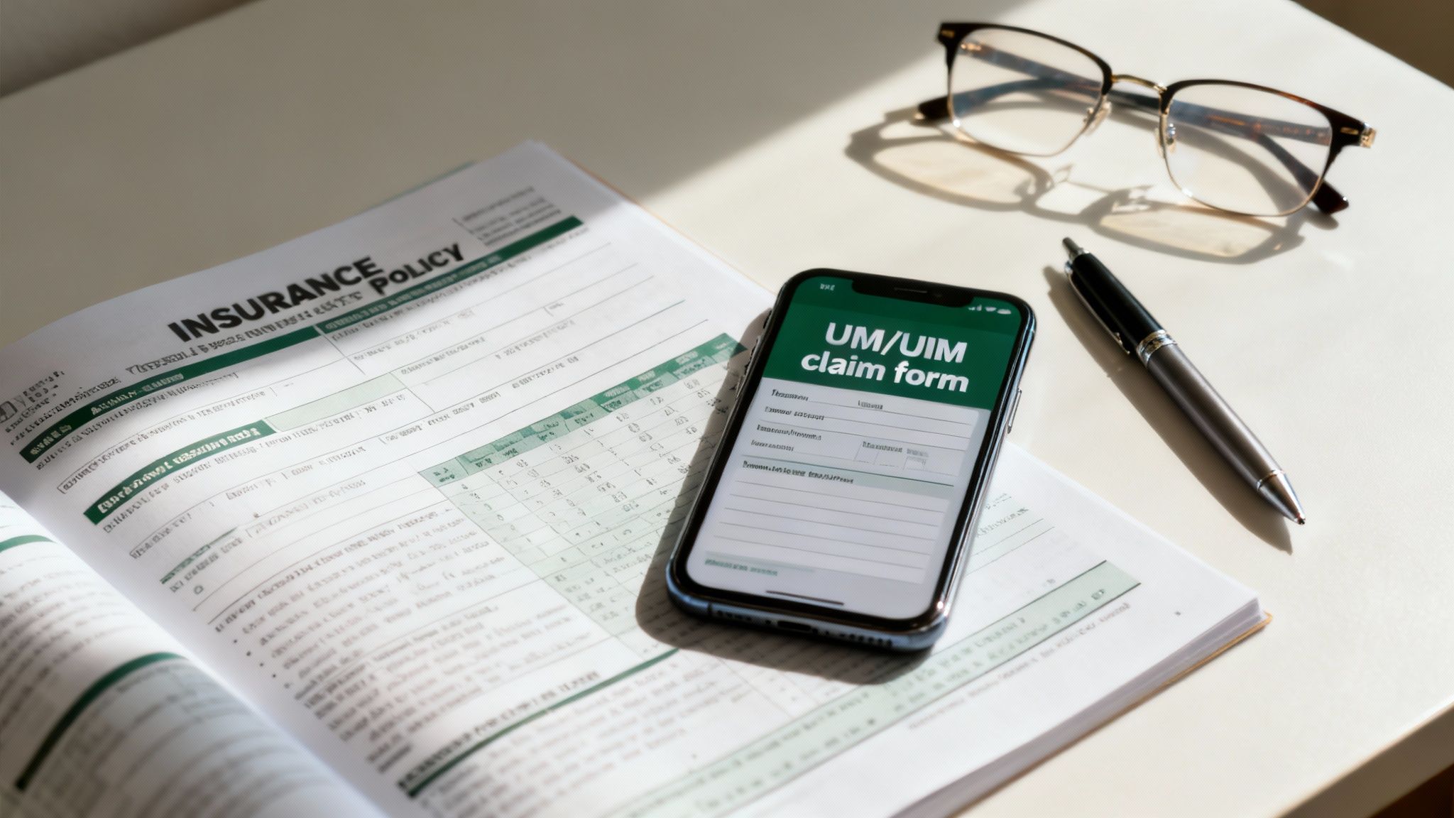 A car being repaired in a body shop after a collision.