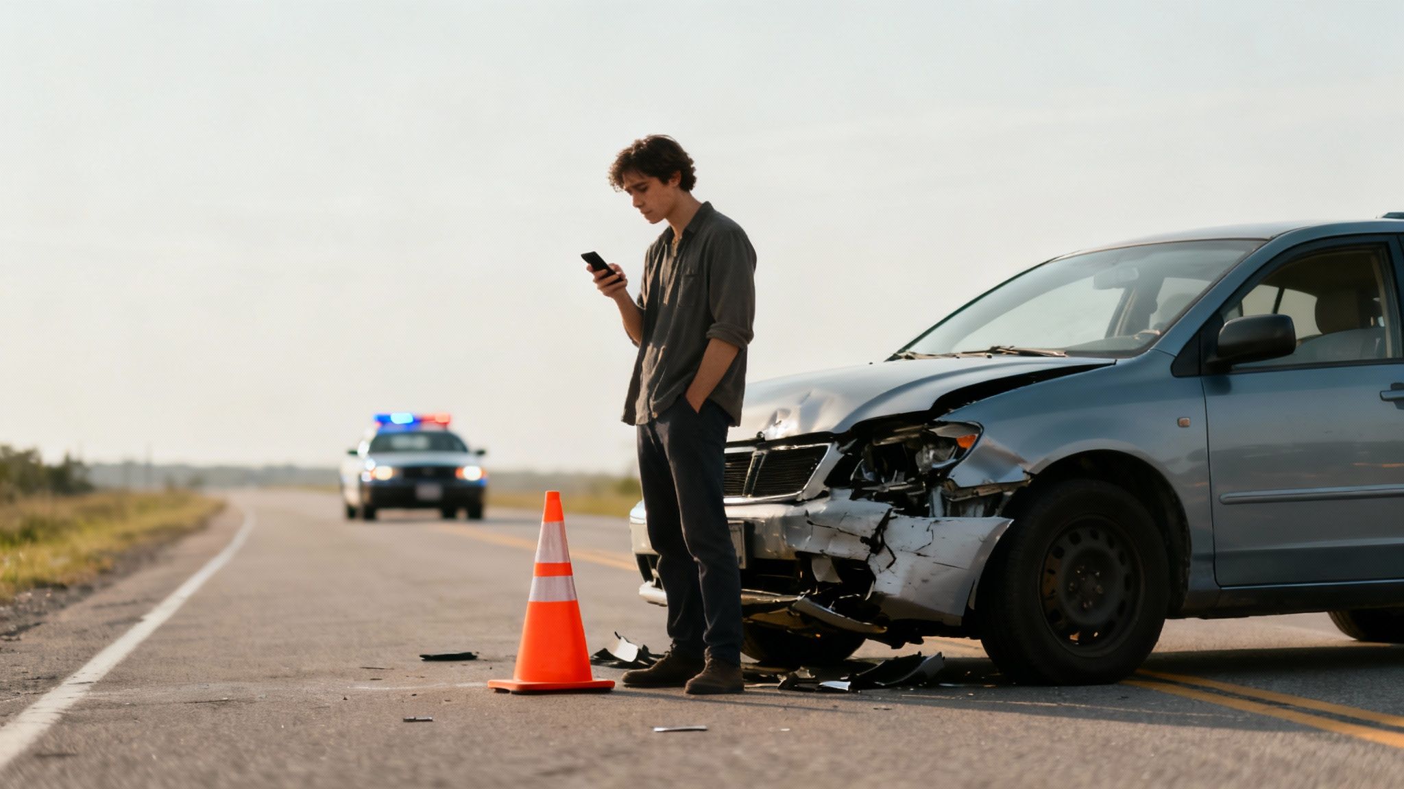 A person's hands reviewing legal documents with a pen.