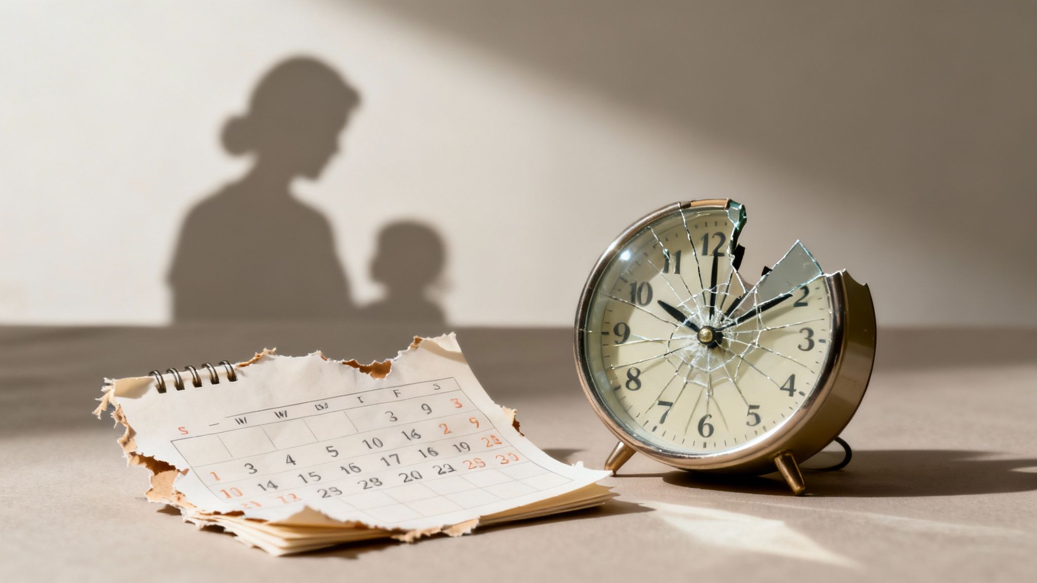 A parent trying to interrupt a happy moment between the other parent and child