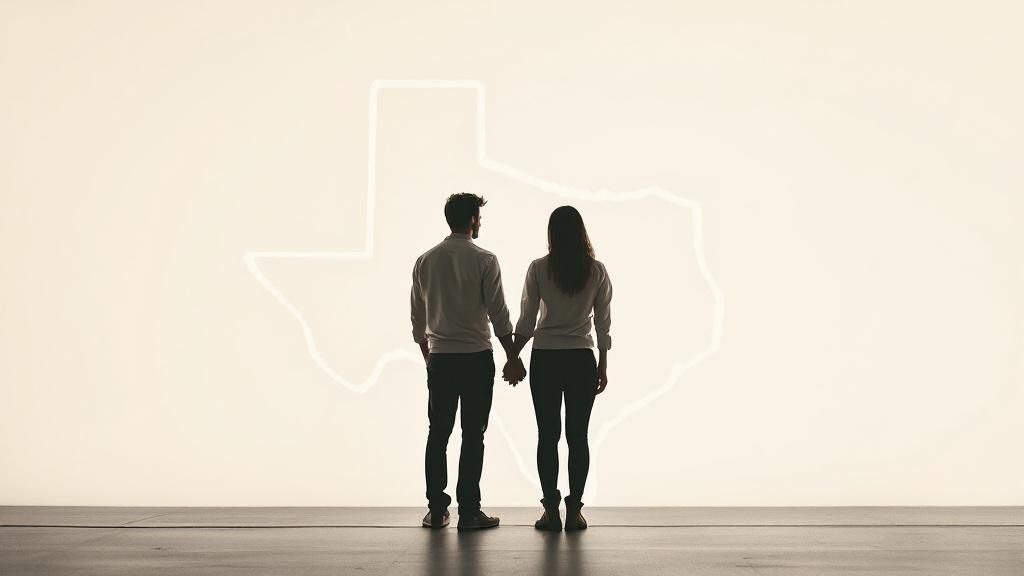 Two people holding hands, symbolizing a partnership recognized under common law.
