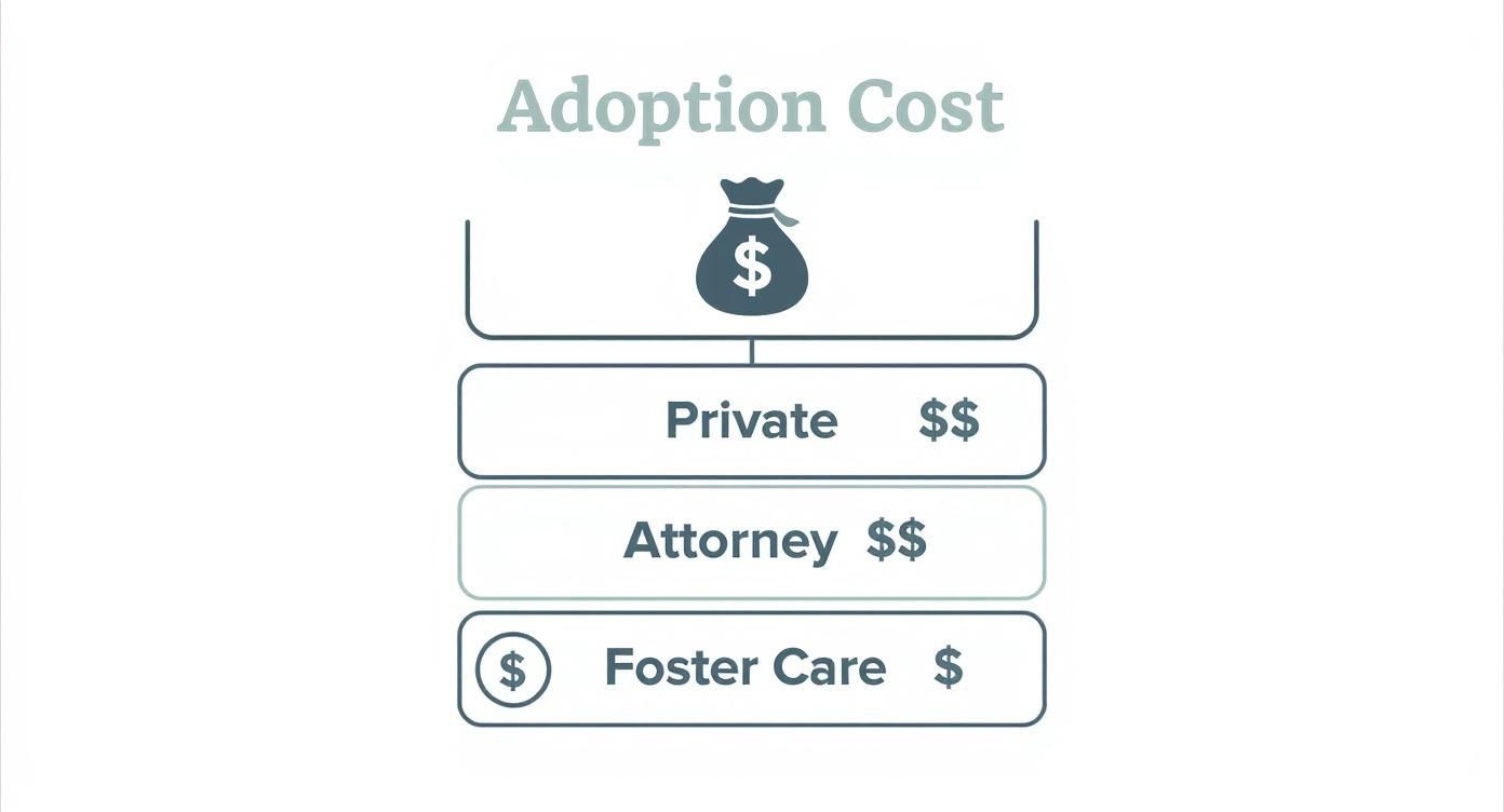 Infographic about adoption in texas cost