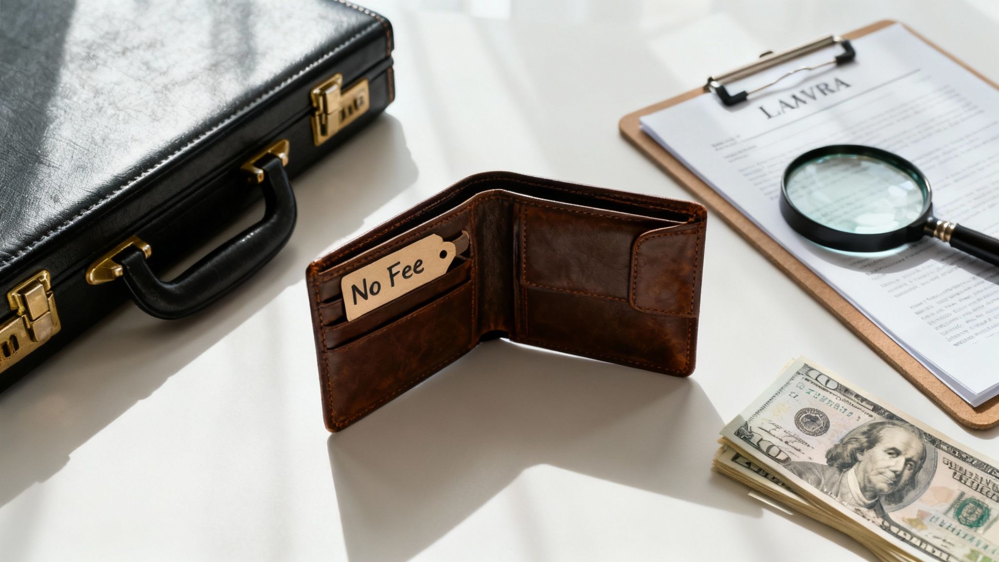 A desk with a gavel, law books, and a calculator, representing the financial decisions in a legal case.