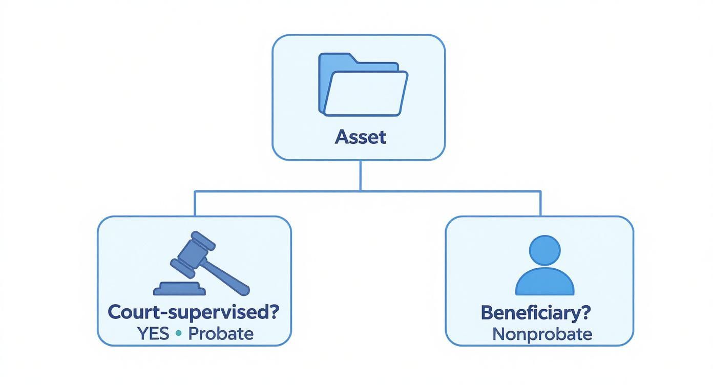 Infographic about probate and nonprobate assets