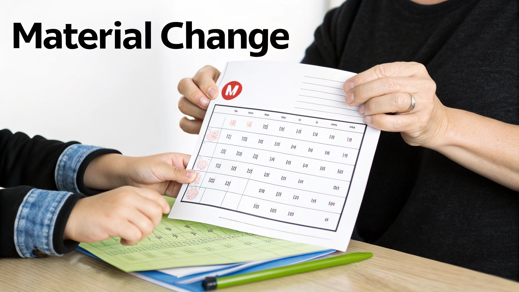 A thoughtful parent looking out a window, contemplating their child's future.