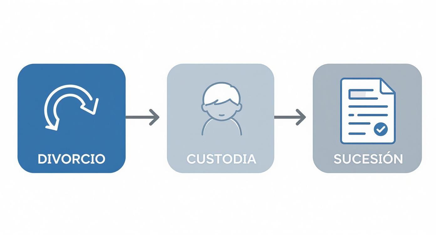 Infographic about abogados de familia en español