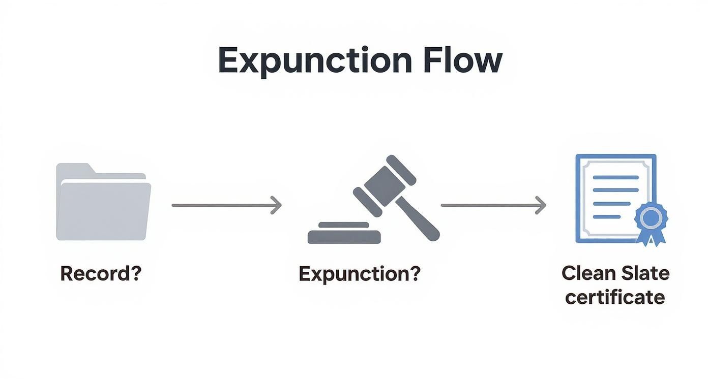 Infographic about how to expunge your record in texas