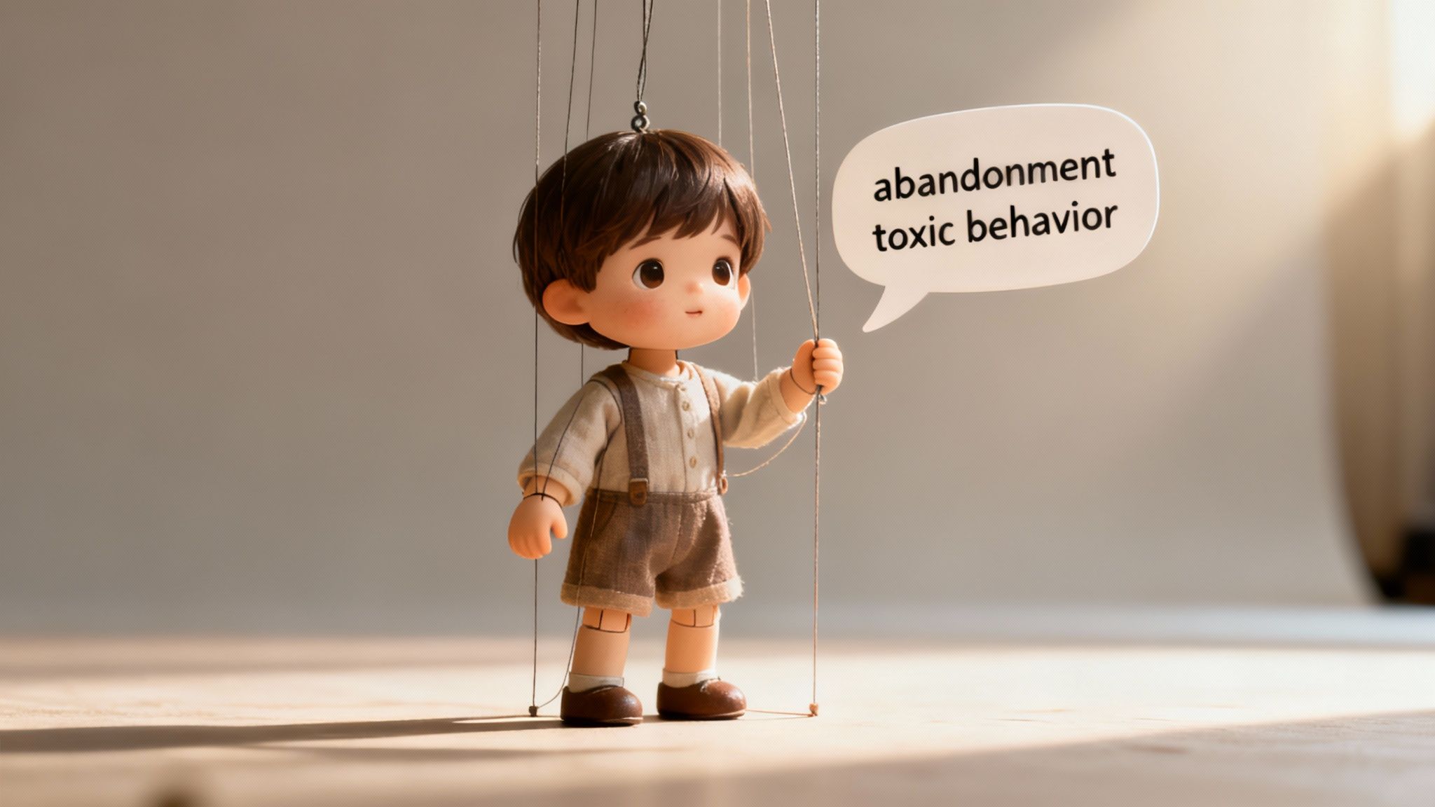 A child whispering to an adult, representing the influence of one parent's words