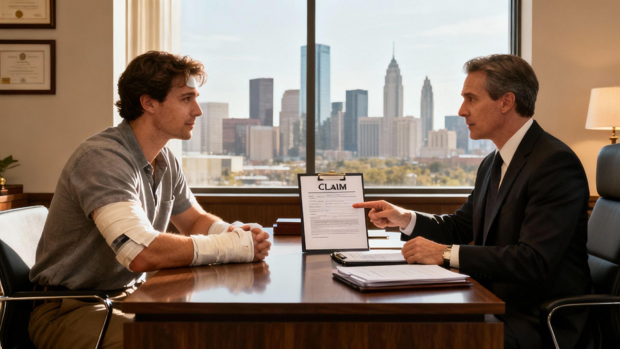 A concerned individual reviewing legal documents, seeking answers.