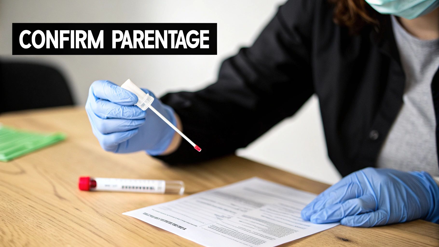 A DNA double helix structure is shown in a scientific illustration.
