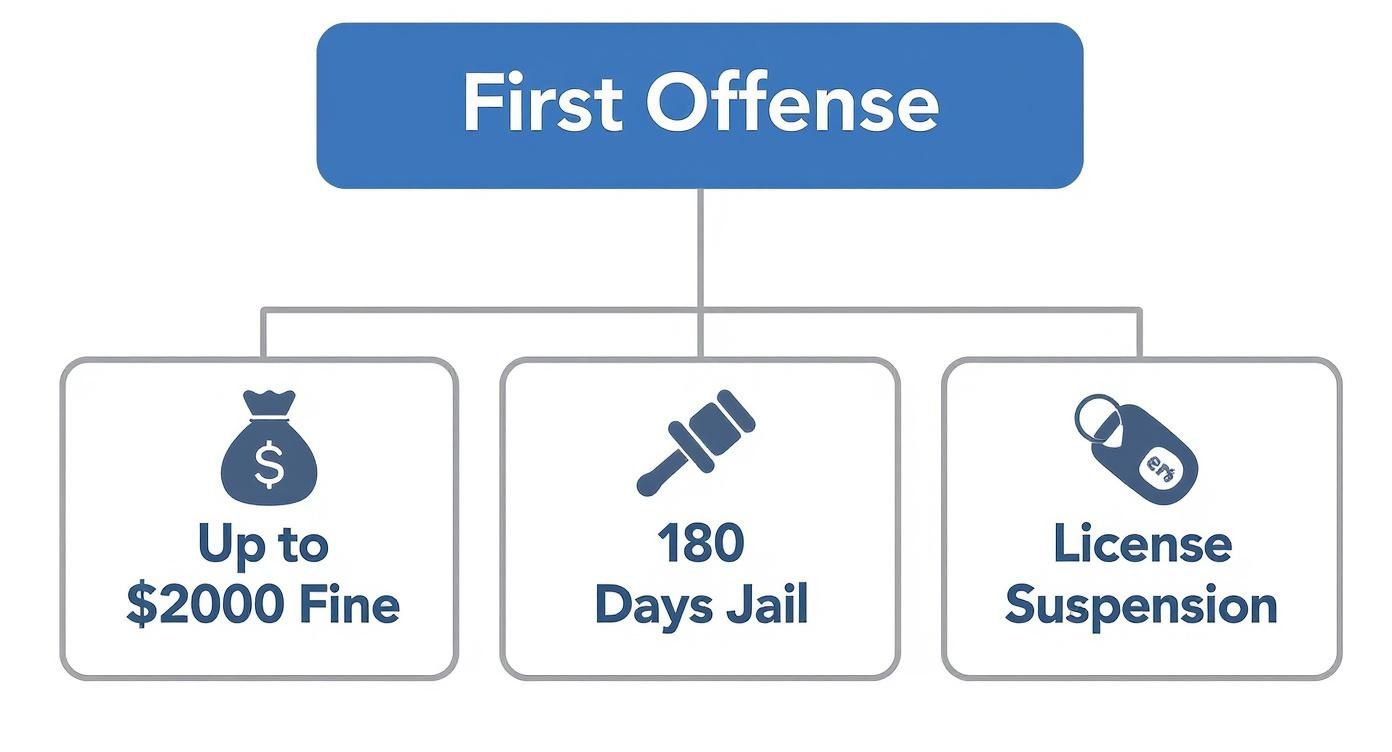 Infographic about dwi fines texas
