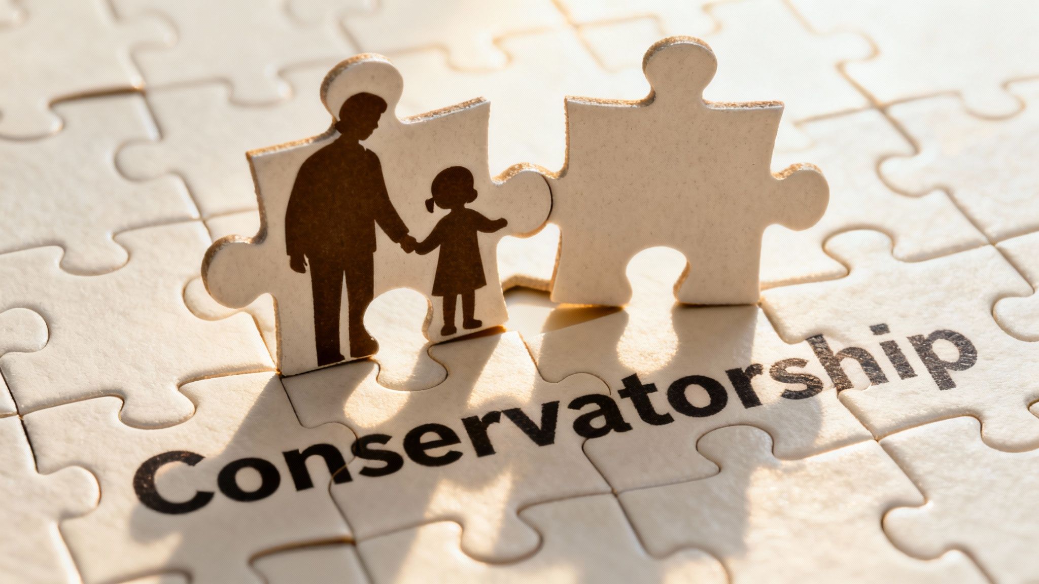 A parent and child holding hands, symbolizing the protective nature of conservatorship.