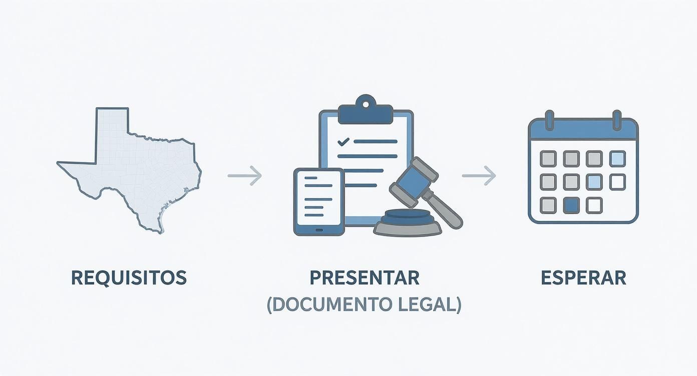 Infographic about como divorciarse en texas