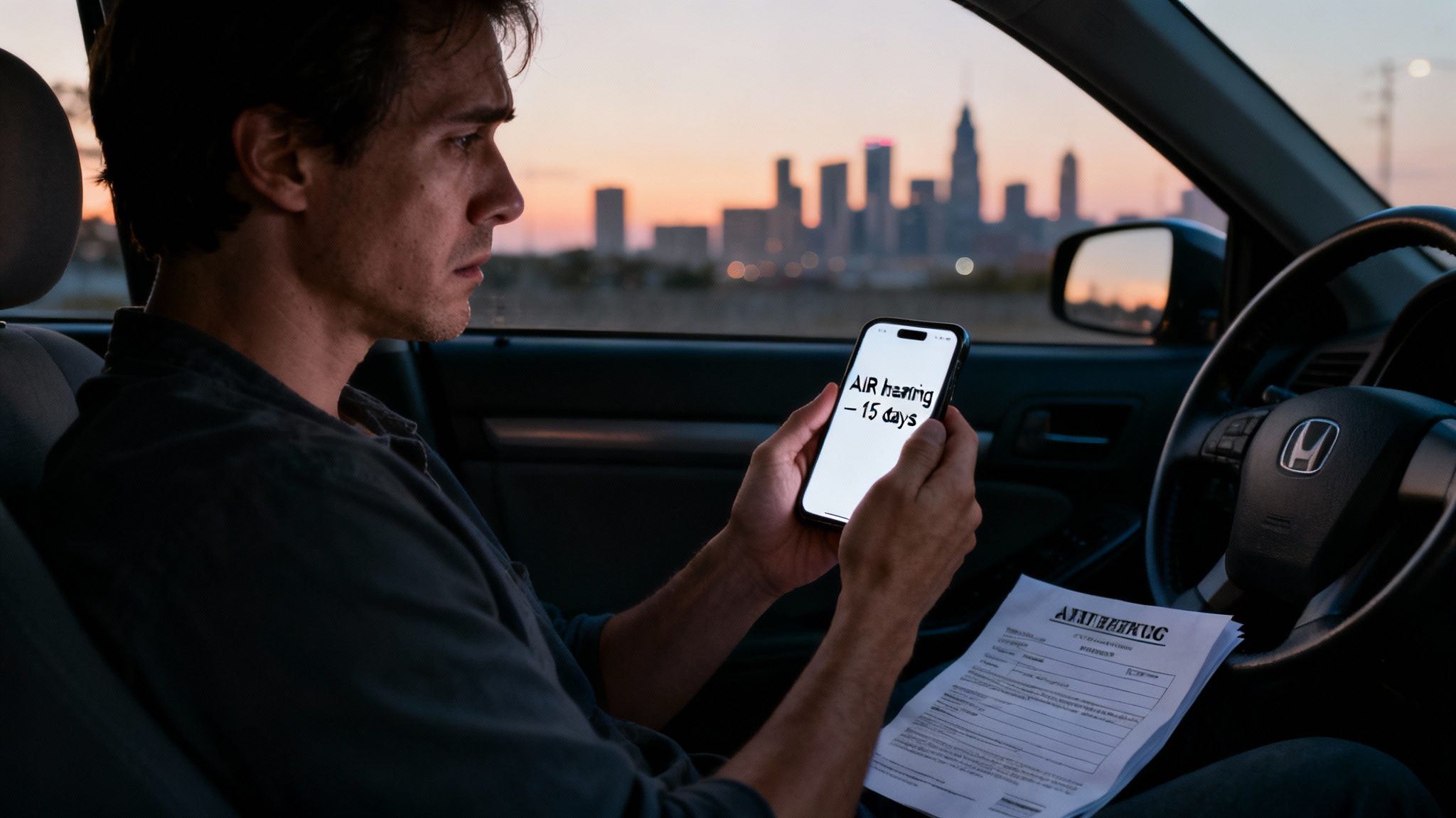 A Houston DWI attorney discussing a case in a professional office setting.