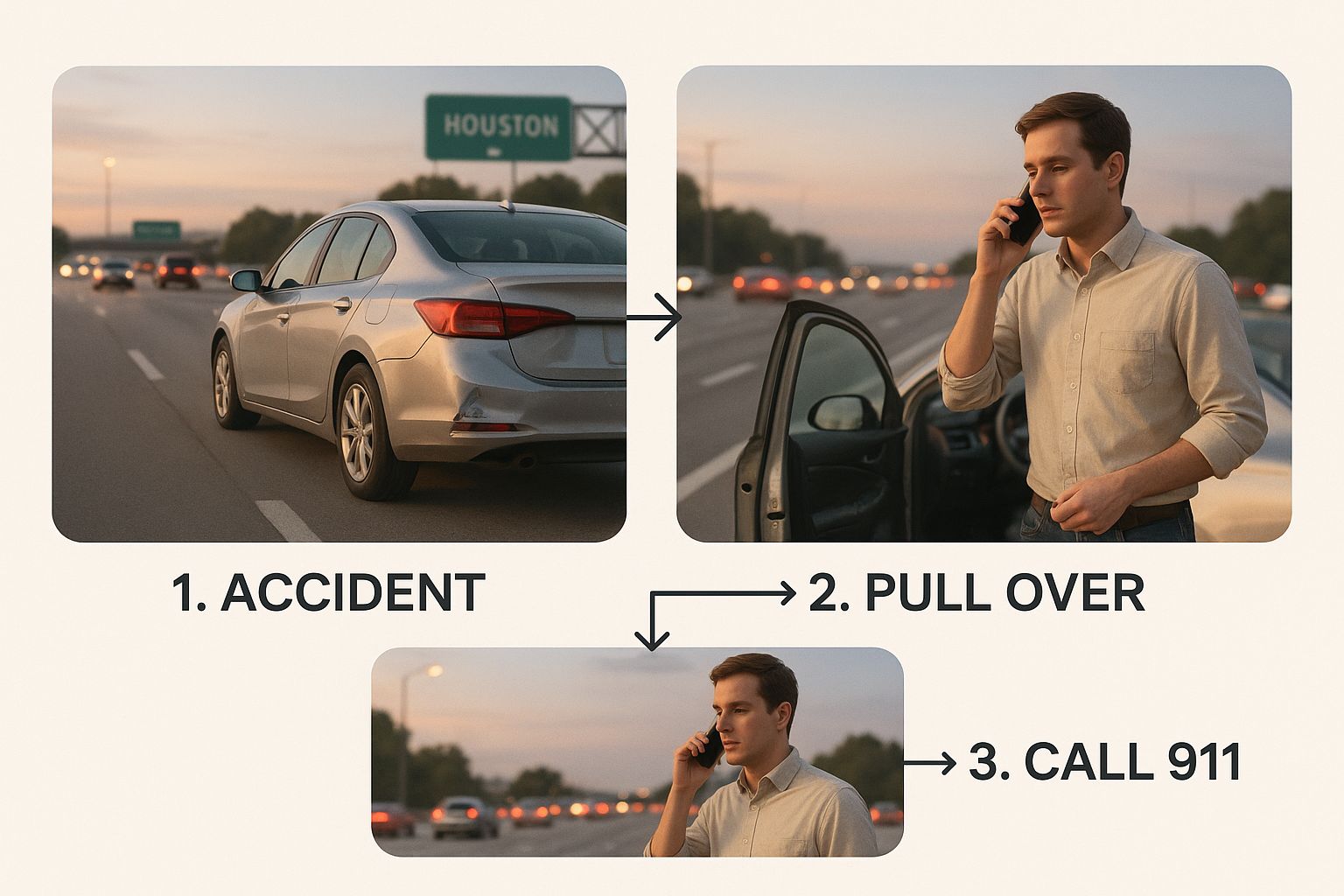 Infographic about how to report accident to insurance