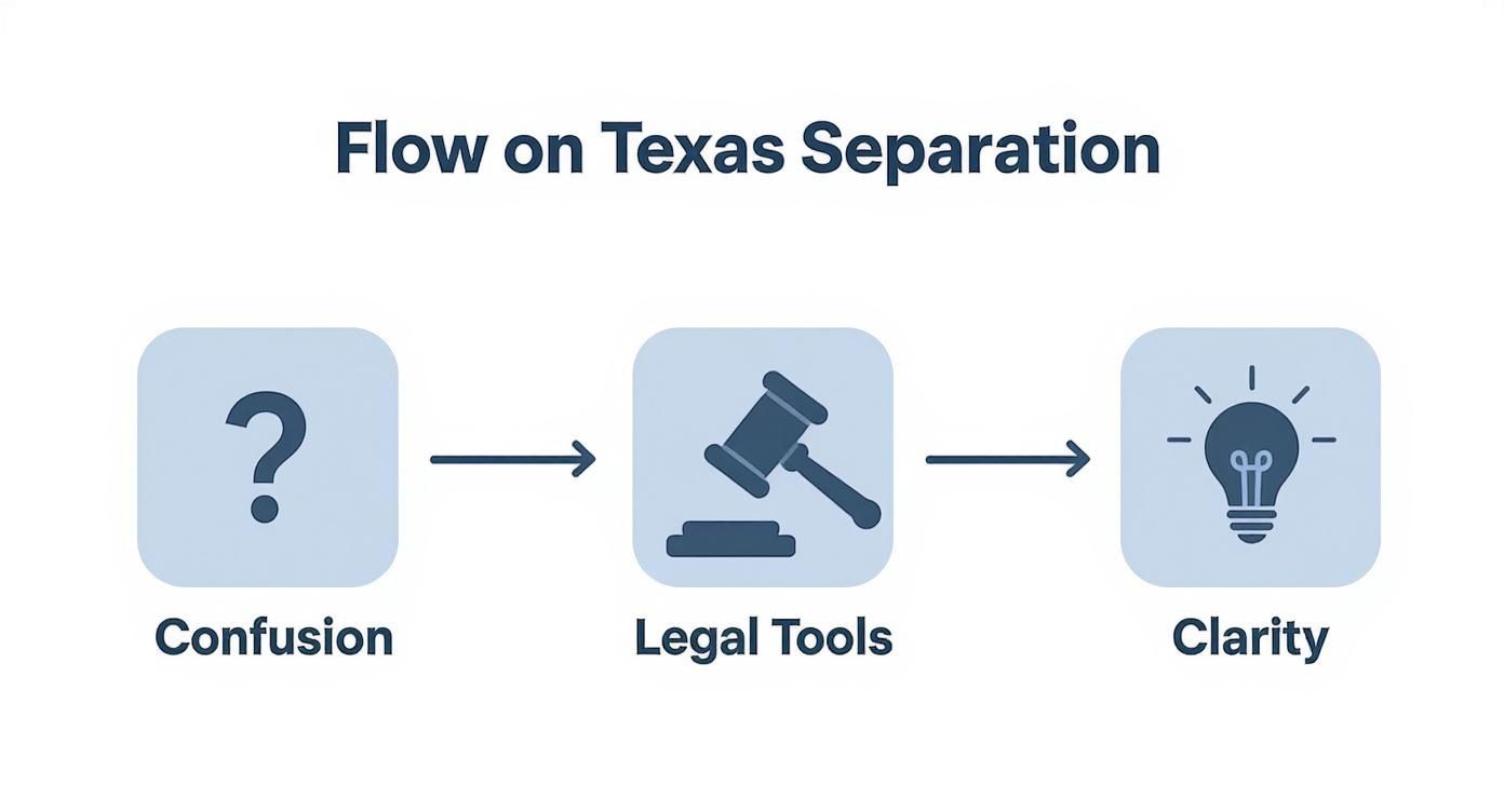 Infographic about how to file for legal separation