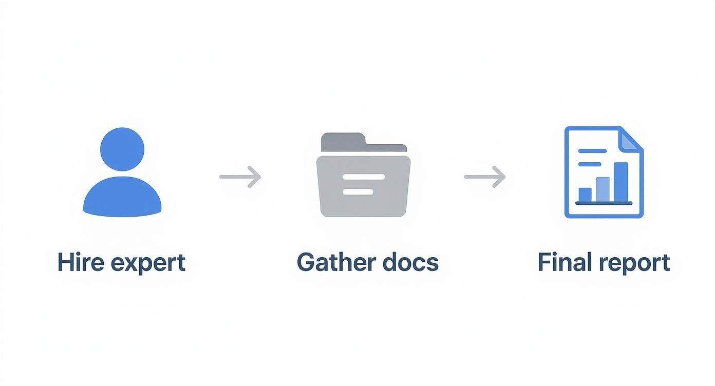 Infographic about business valuation in divorce