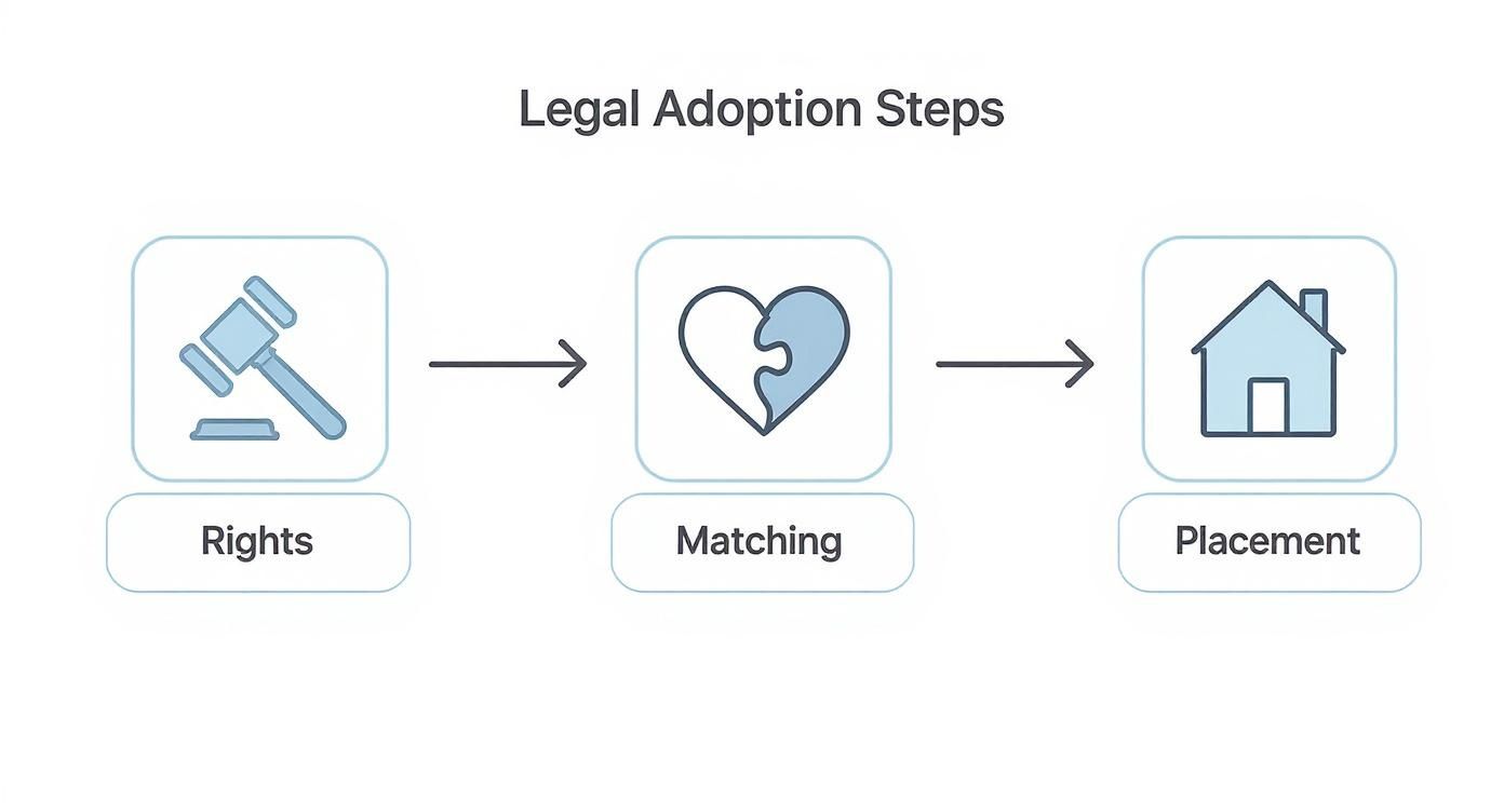 Infographic about adoption process in texas