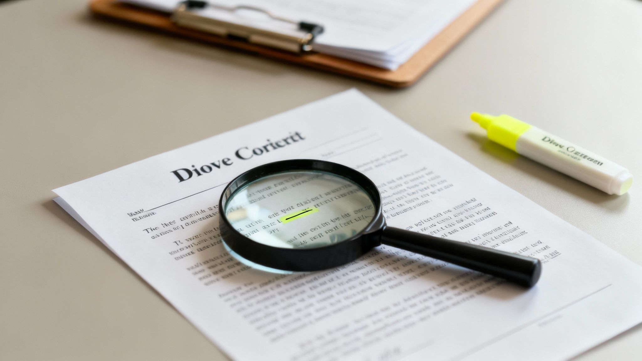 A gavel and scales of justice, symbolizing the legal standard of fairness in a divorce decree.