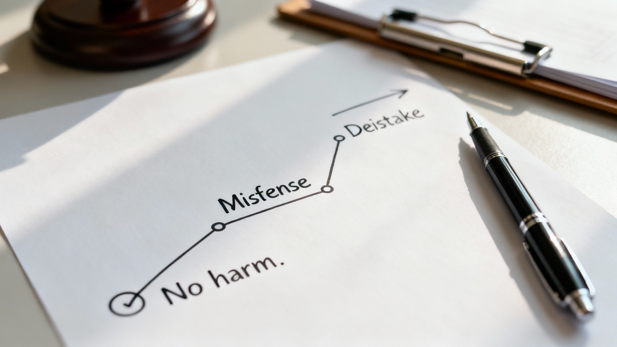 A person holding a pen, ready to sign a legal document, symbolizing taking action.