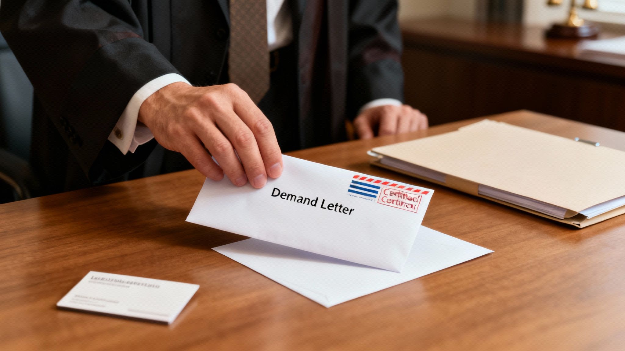 A person's hands holding a magnifying glass over a formal document, symbolizing careful review and attention to detail.